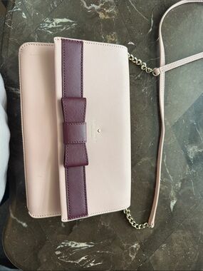kate spade Pink and Burgundy Bow Crossbody Bag
